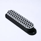 Custom Single Coil Strat Pickup Covers (No Holes) Set of 3 - Black/ White Honeycomb - Ploutone