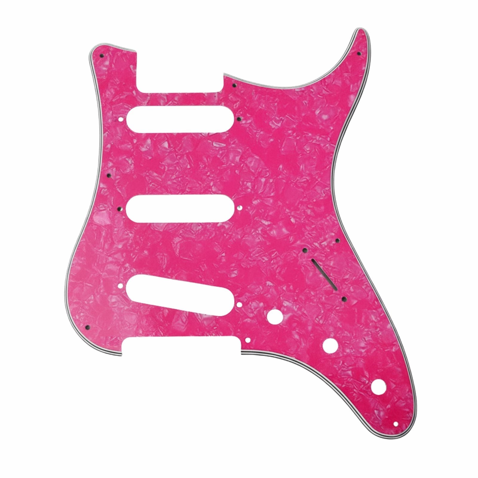 PRS Silver Sky Pickguard 8-Hole SSS - 30+ Colors 4-Ply Pink Pearl - Ploutone