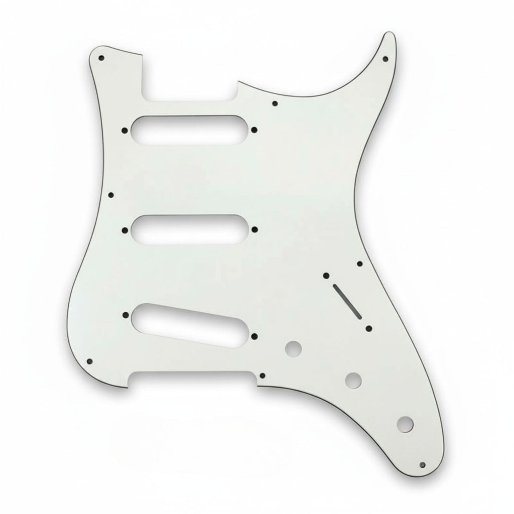 PRS Silver Sky Pickguard 8-Hole SSS - 30+ Colors 3-Ply White - Ploutone