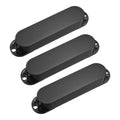 Stratocaster Single Coil Pickup Cover Set (No Holes) - Black 3 Pcs - Ploutone