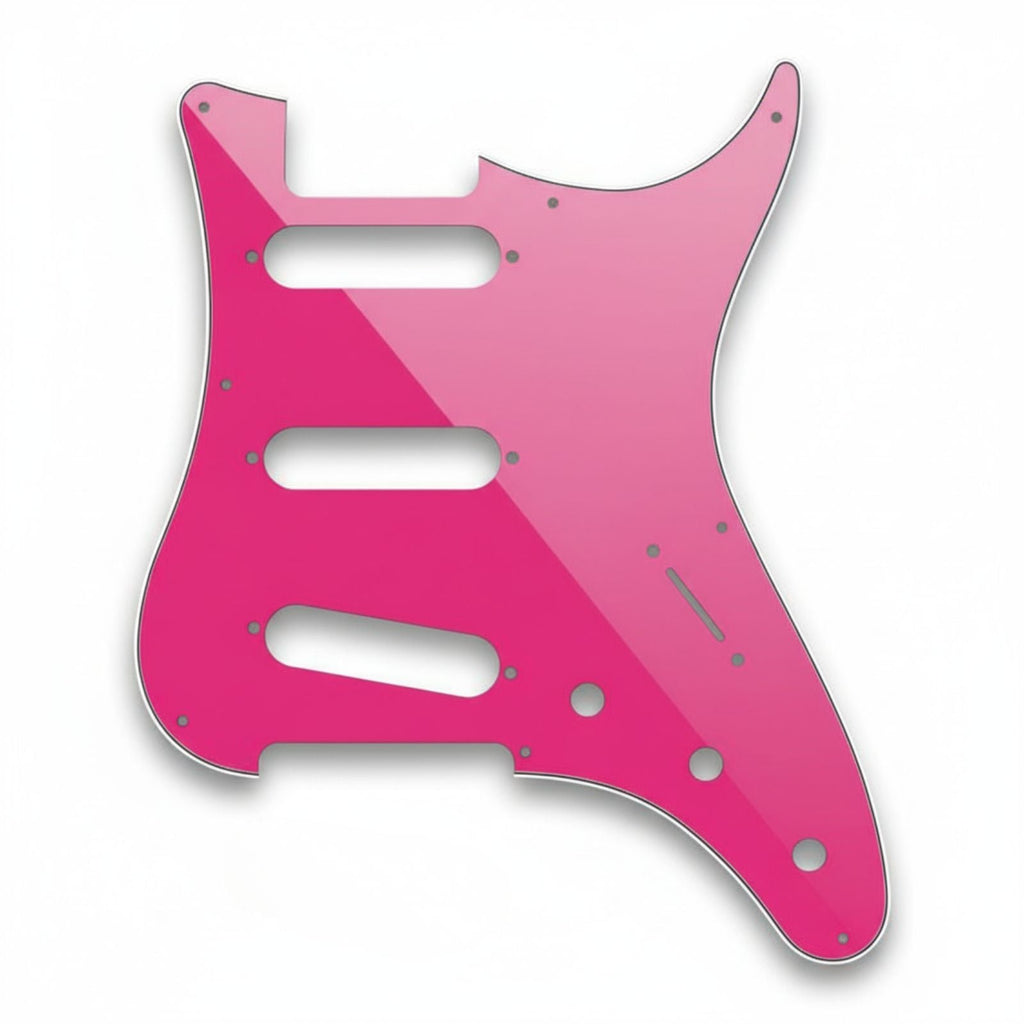 PRS Silver Sky Pickguard 8-Hole SSS - 30+ Colors 4-Ply Pink - Ploutone