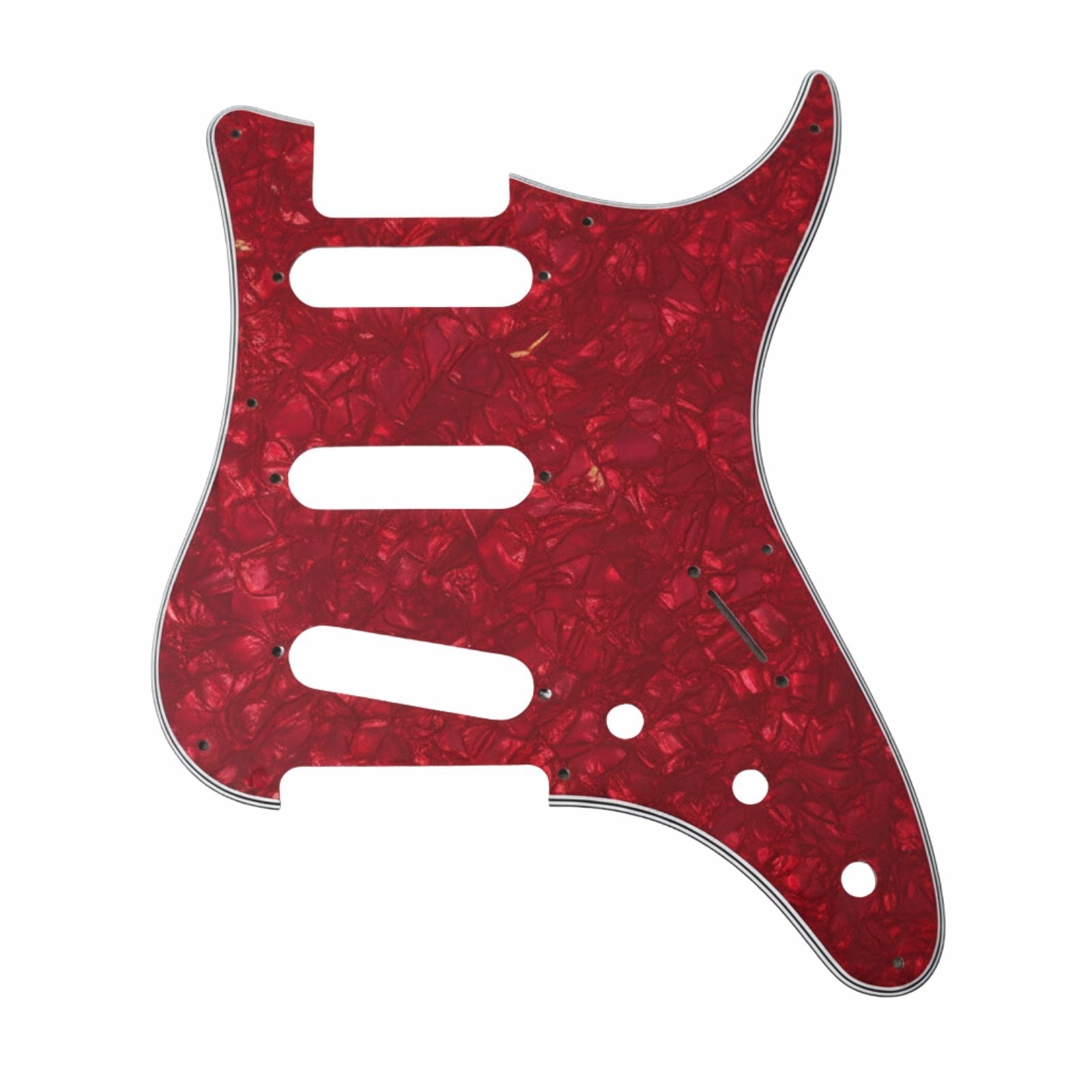 PRS Silver Sky Pickguard 8-Hole SSS - 30+ Colors 4-Ply Red Pearl - Ploutone
