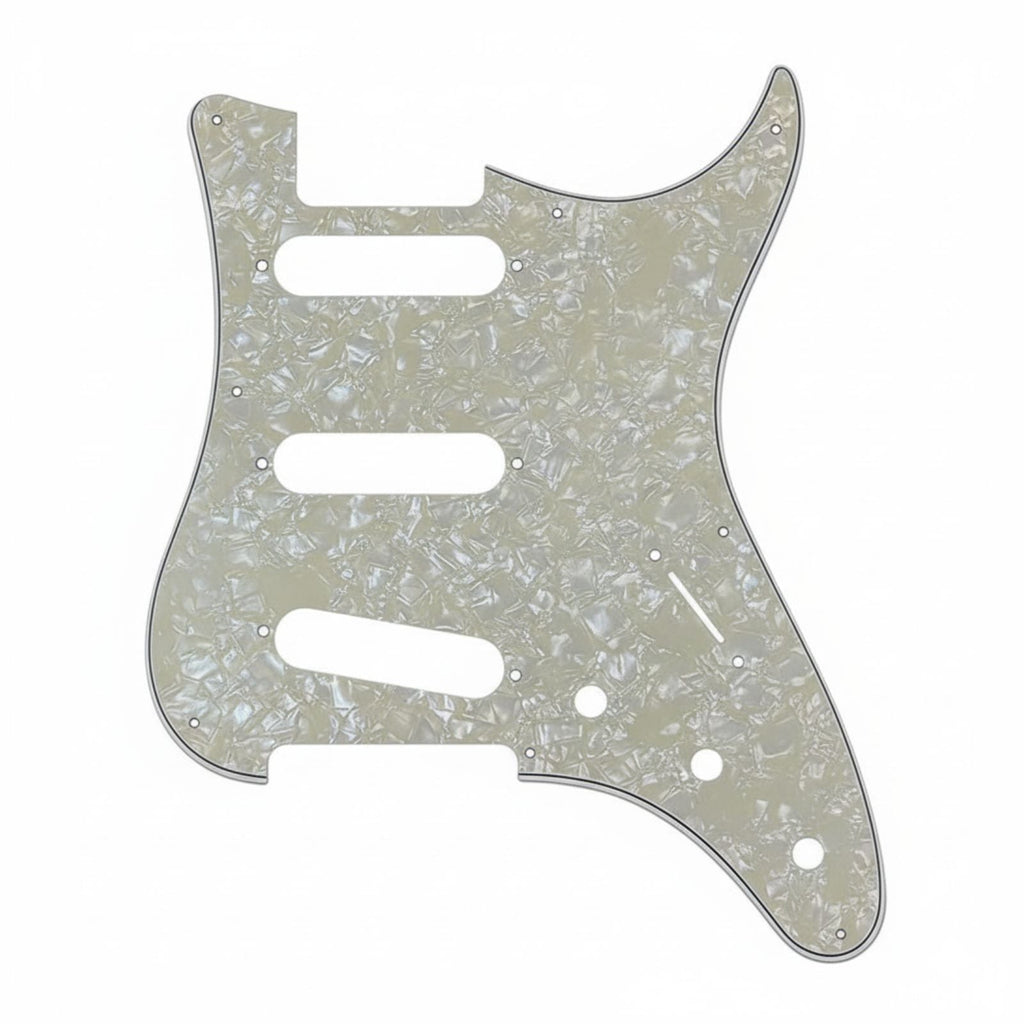 PRS Silver Sky Pickguard 8-Hole SSS - 30+ Colors 4-Ply Parchment Pearl - Ploutone
