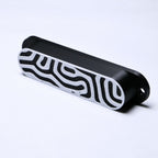 Custom Single Coil Strat Pickup Covers (No Holes) Set of 3 - Black/ White - Ploutone