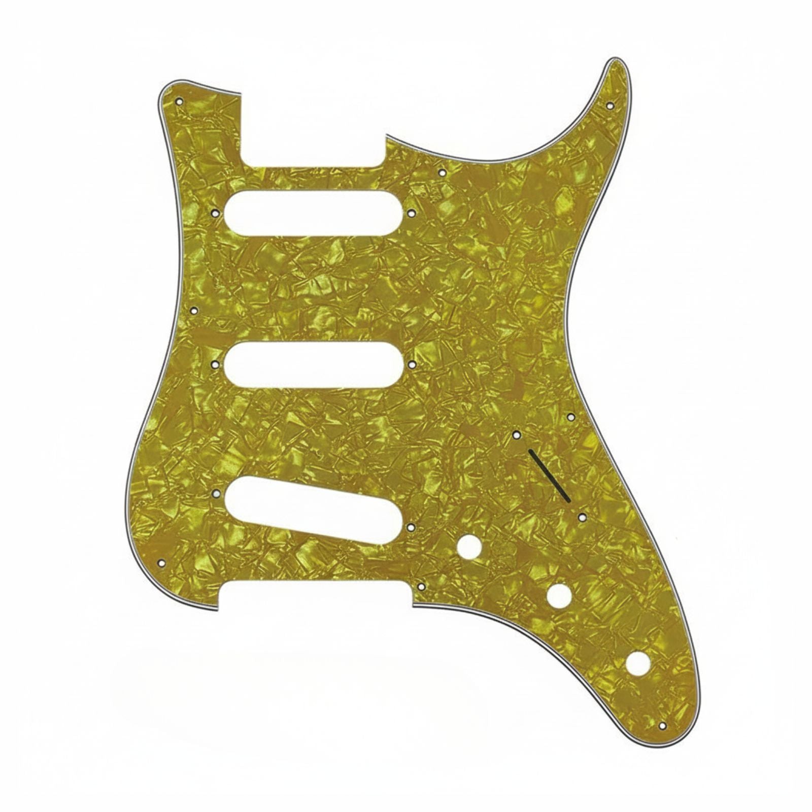 PRS Silver Sky Pickguard 8-Hole SSS - 30+ Colors 4-Ply Golden Pearl - Ploutone