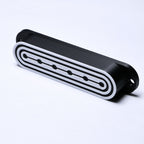 Custom Single Coil Strat Pickup Covers (No Holes) Set of 3 - Black/ White - Ploutone