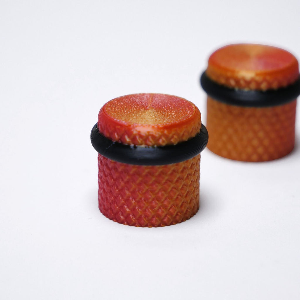 ESP Truss Rod Cover for ESP & LTD & Matching Knobs Set - Flame Orange truss rod covers from Ploutone
