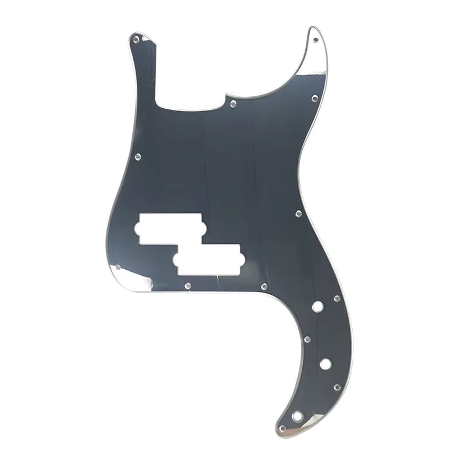 Precision Bass Pickguard - 13-Hole Fits Fender 4-String USA/MIM P-Bass - 1-Ply Mirror - Ploutone