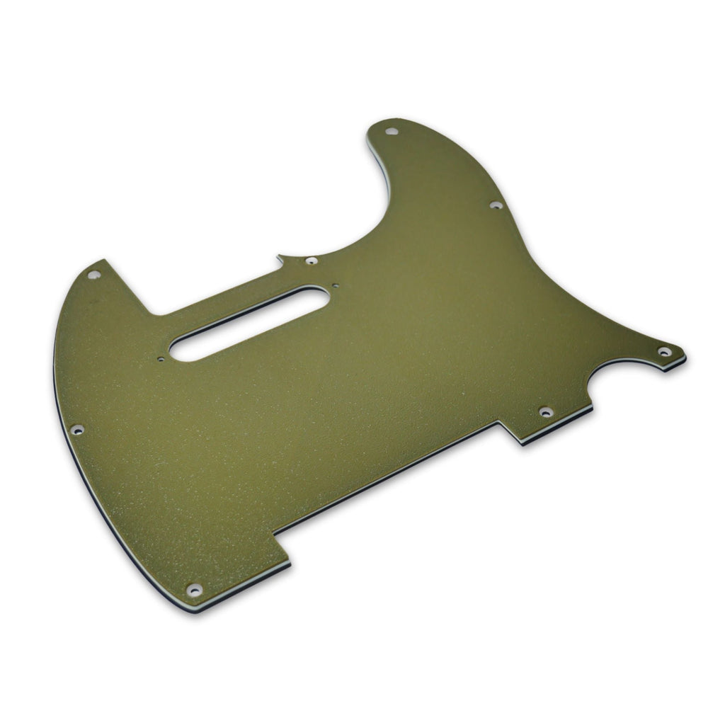Custom 8-Hole Telecaster Pickguard - Textured Artisan Series - Multiple Colors Olive Drab Green - Ploutone