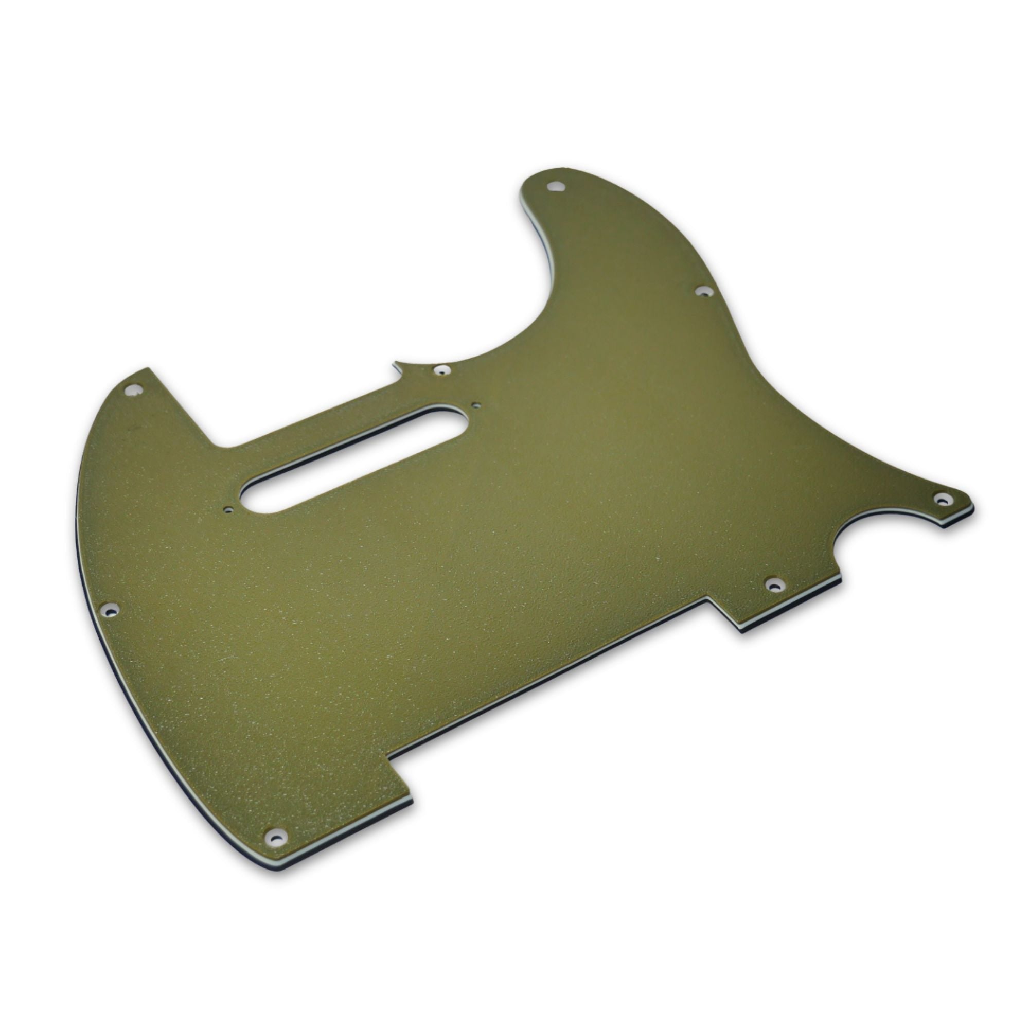 Custom 8-Hole Telecaster Pickguard - Textured Artisan Series - Multiple Colors Olive Drab Green - Ploutone