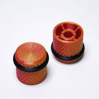 ESP Truss Rod Cover for ESP & LTD & Matching Knobs Set - Flame Orange truss rod covers from Ploutone