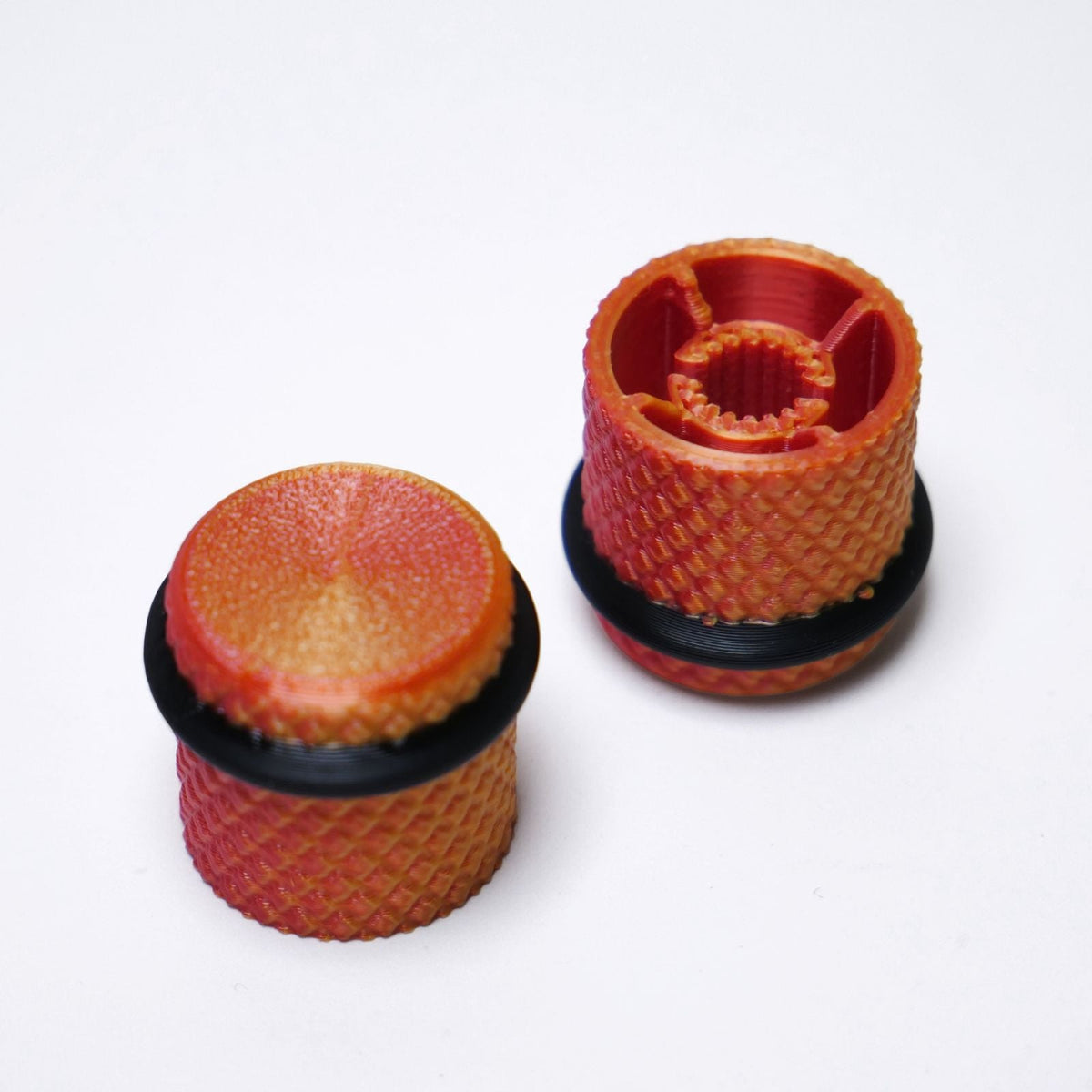 ESP Truss Rod Cover for ESP & LTD & Matching Knobs Set - Flame Orange truss rod covers from Ploutone