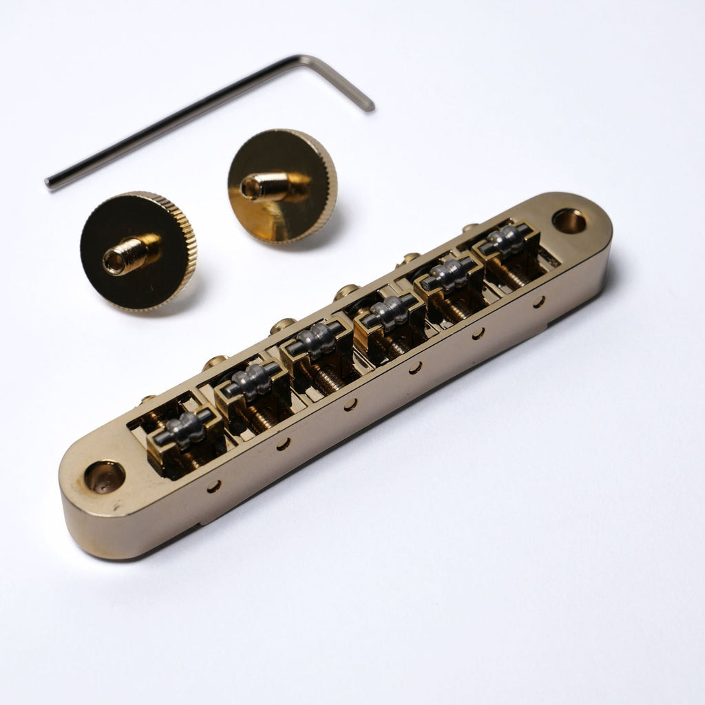Tune-O-Matic Roller Bridge for Les Paul (M4 Posts) - Chrome/Gold/Black Gold - Ploutone