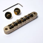 Tune-O-Matic Roller Bridge for Les Paul (M4 Posts) - Chrome/Gold/Black Gold - Ploutone