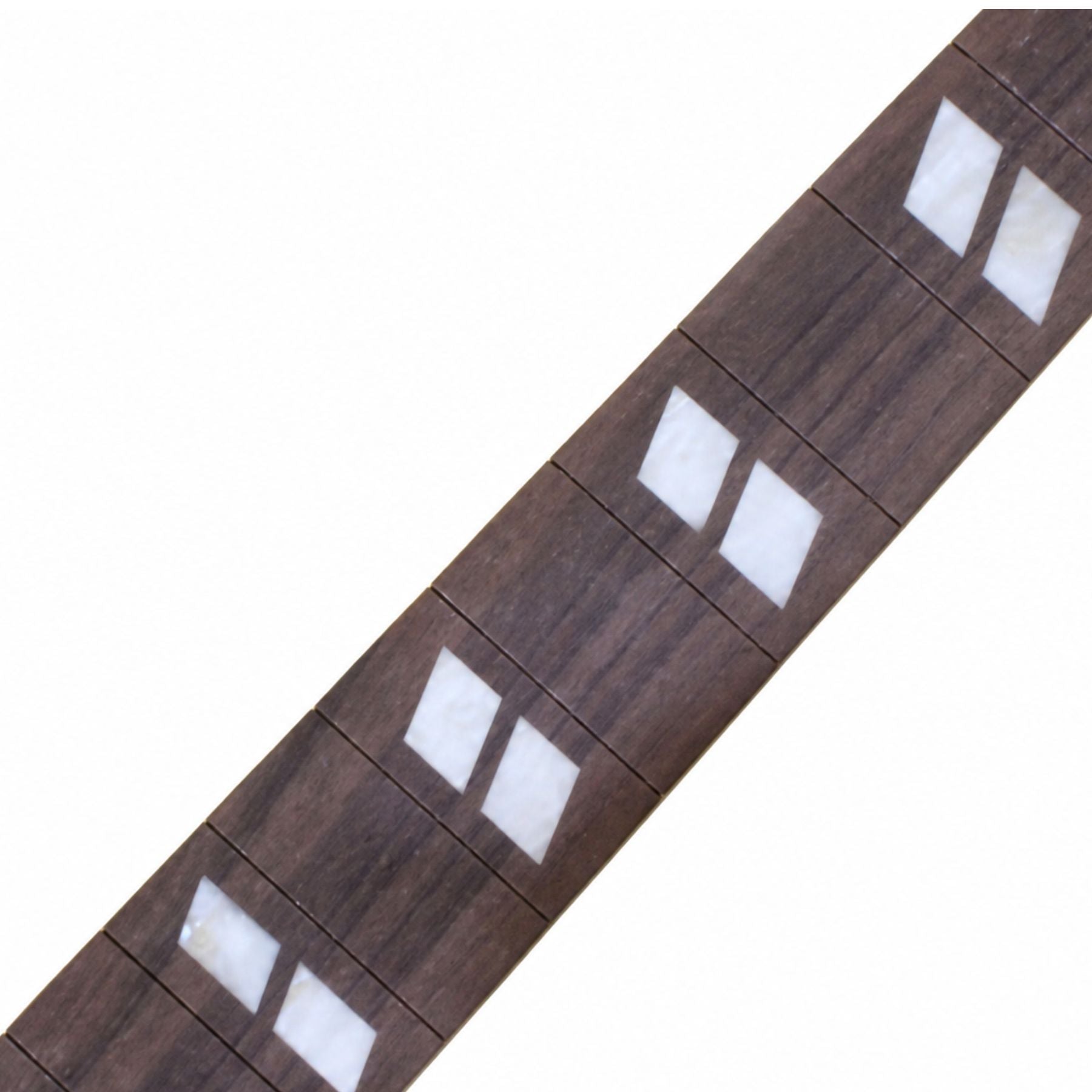 Rosewood Guitar Fretboard, 24 Fret, Split Parallelogram Inlays - 24.75" Scale Length - Ploutone