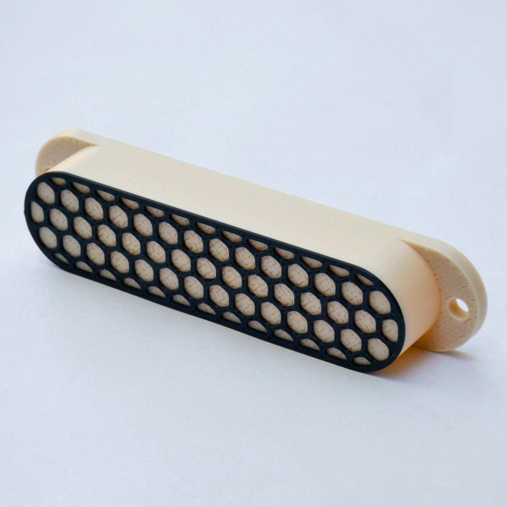 Custom Single Coil Strat Pickup Covers (No Holes) Set of 3 - Cream - Ploutone