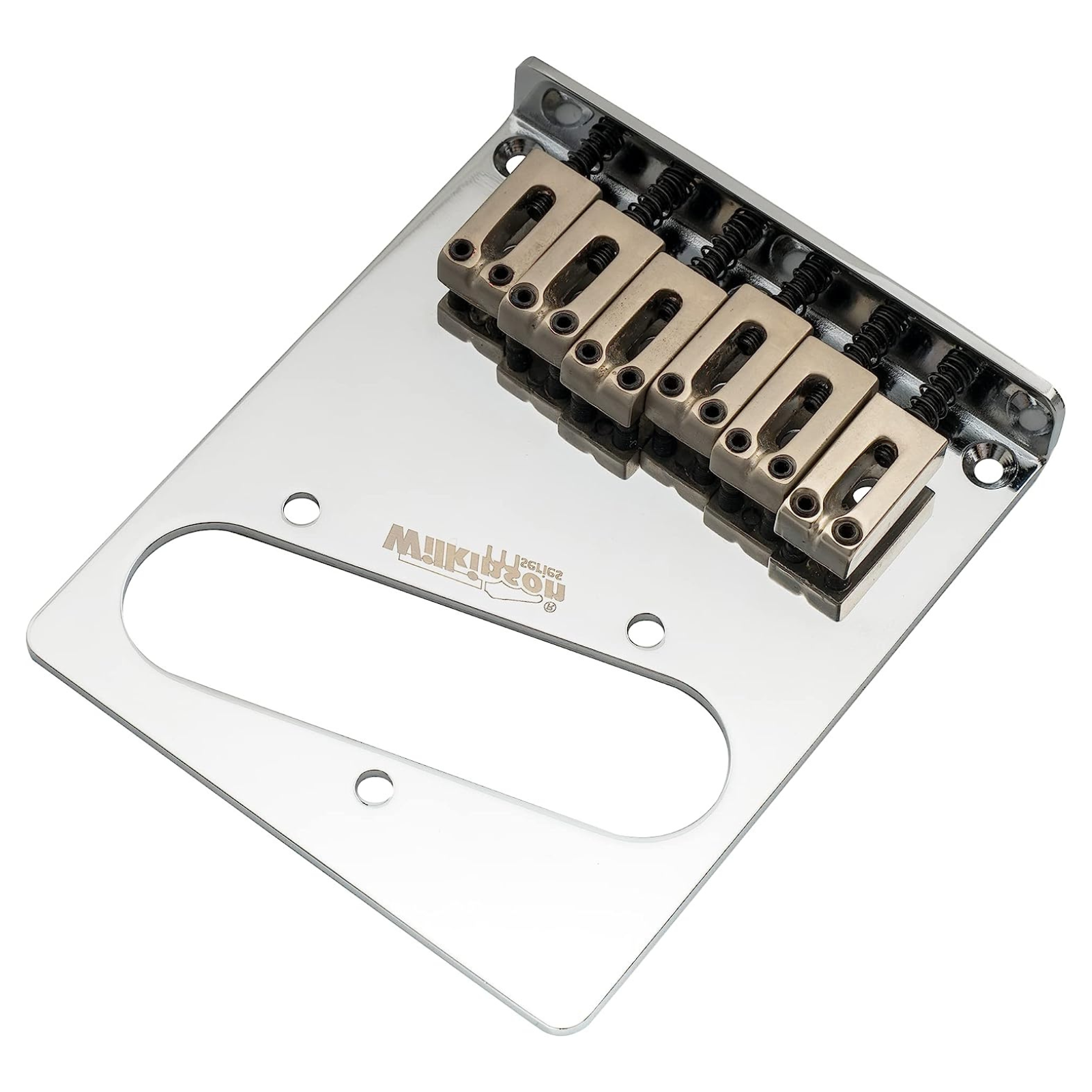 Wilkinson Modern Left-Handed Telecaster Bridge 6-Saddle - Chrome - Ploutone