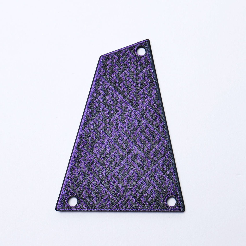 Custom Ibanez Truss Rod Cover (without string retainer) – Black Amethyst Purple truss rod covers from Ploutone