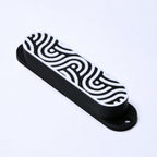 Custom Single Coil Strat Pickup Covers (No Holes) Set of 3 - Black/ White Tidal - Ploutone