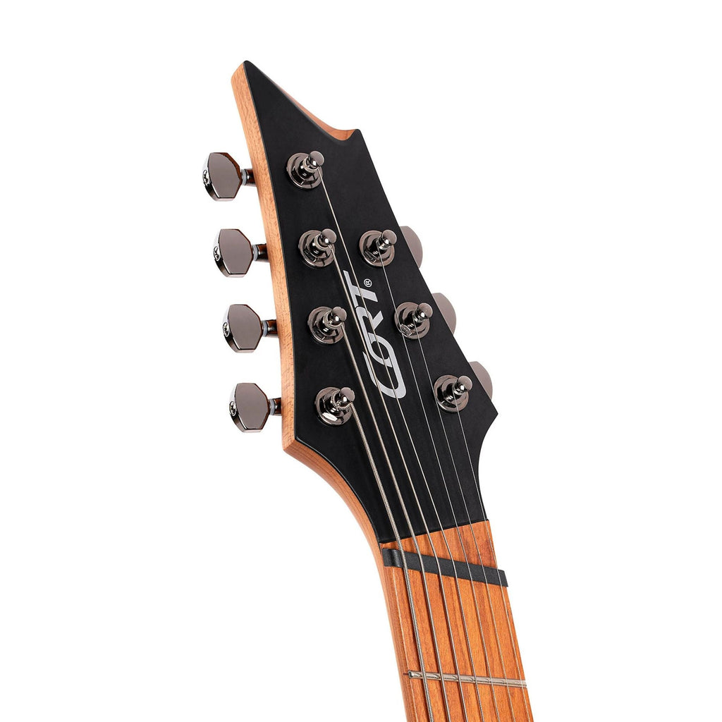 Cort KX307 7-String Multi-Scale Electric Guitar - Open Pore Mahogany - Ploutone