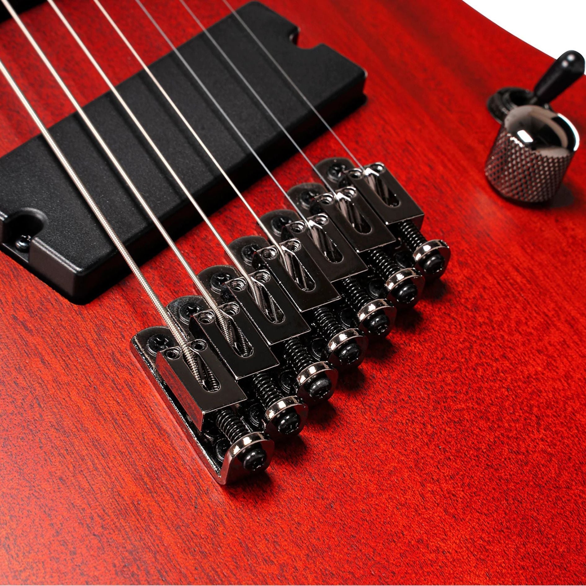 Cort KX307 7-String Multi-Scale Electric Guitar - Open Pore Mahogany - Ploutone