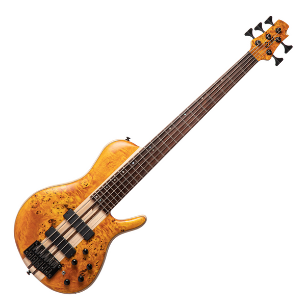 Cort Artisan Series A5 Plus SC 5-String Bass Guitar Amber Open Pore - Ploutone