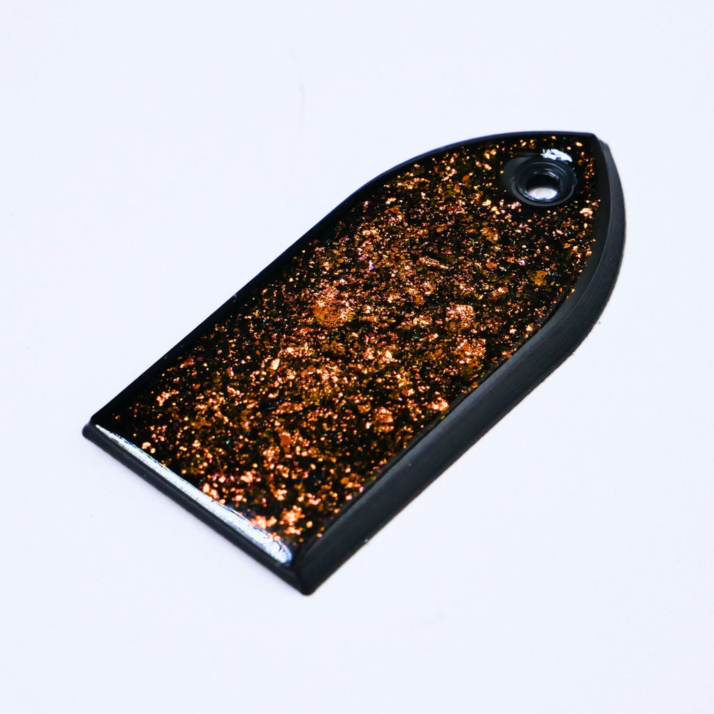Custom ESP M-II Truss Rod Cover - Colorshifting Flakes truss rod covers from Ploutone