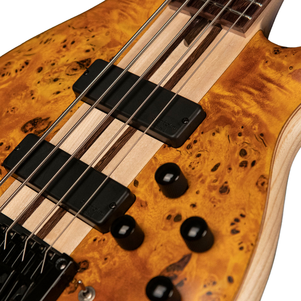 Cort Artisan Series A5 Plus SC 5-String Bass Guitar Amber Open Pore - Ploutone