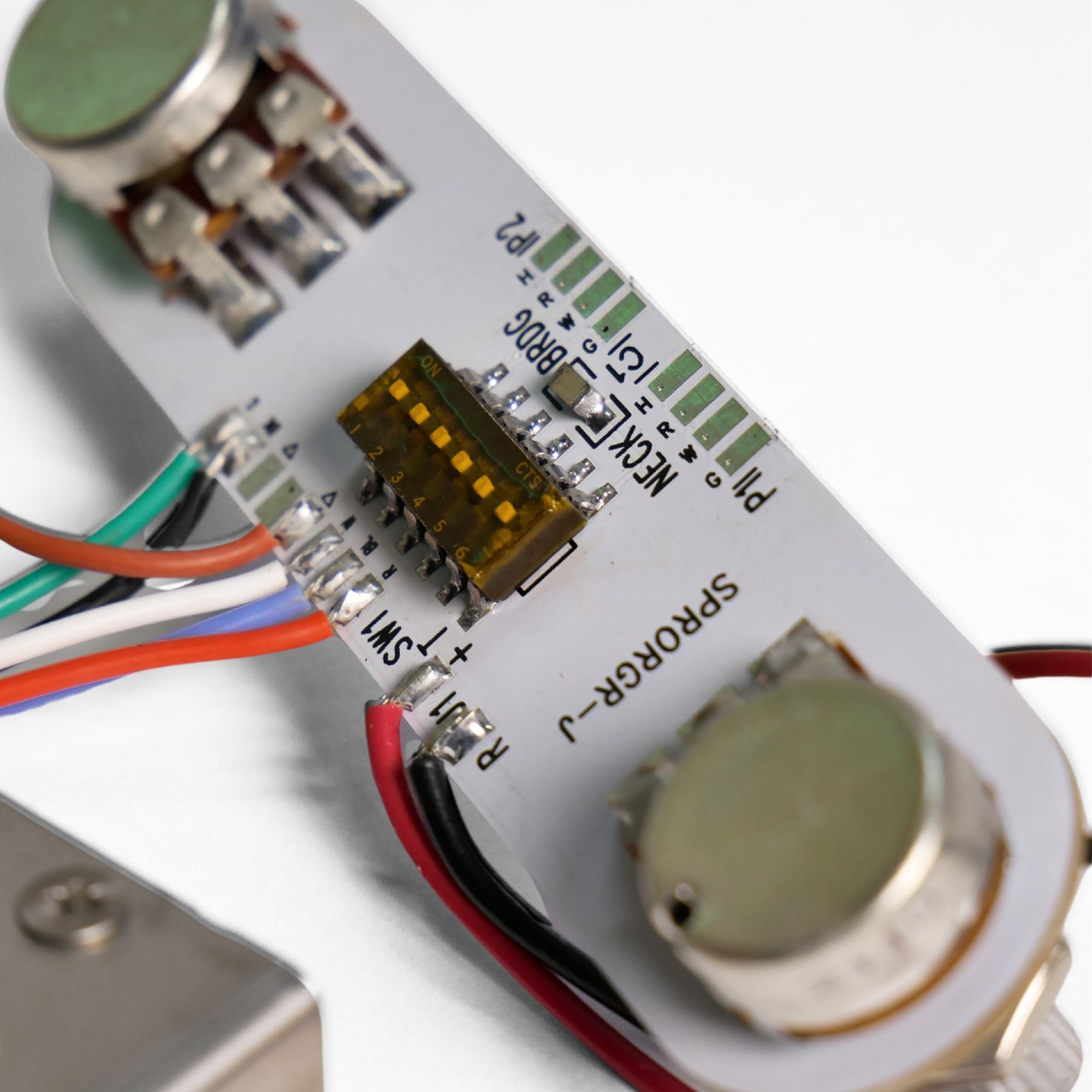 S-PRO HH & Coil Split Guitar Wiring Harness (SPRORGRJ) - 3.034" (77.07 mm) Pot Spacing - Ploutone