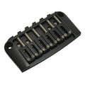 6-String Brass Hardtail Guitar Bridge (Ibanez Gibraltar Replacement) Black - Ploutone