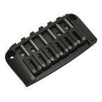 6-String Brass Hardtail Guitar Bridge (Ibanez Gibraltar Replacement) Black - Ploutone