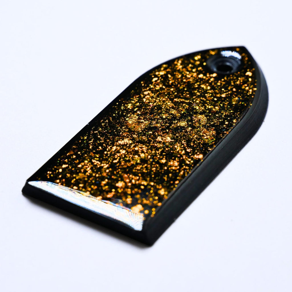 Custom ESP M-II Truss Rod Cover - Colorshifting Flakes truss rod covers from Ploutone