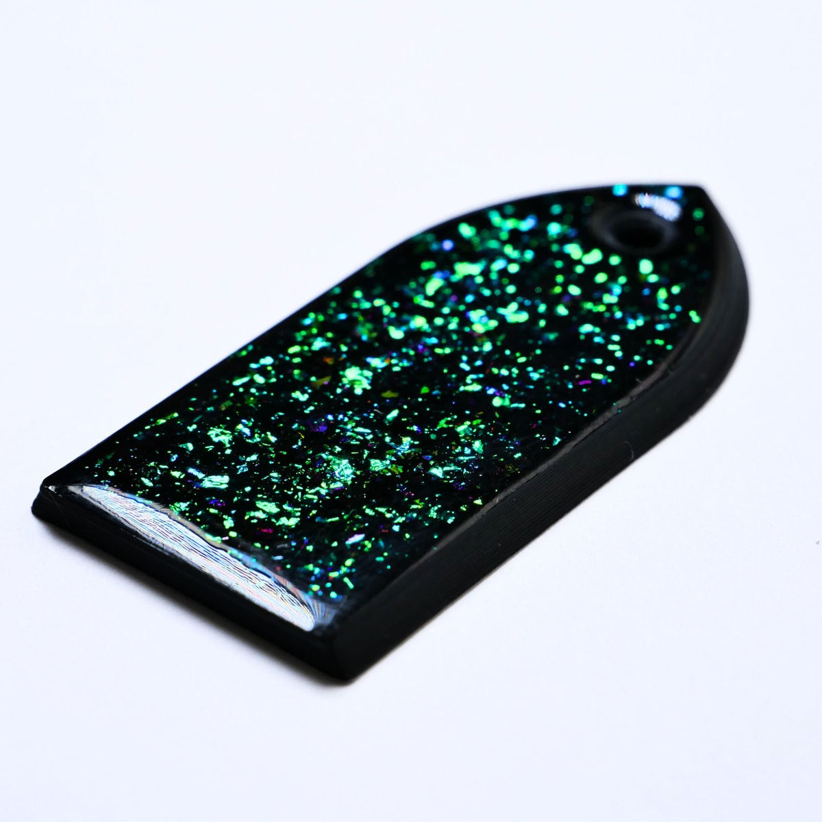 Custom ESP M-II Truss Rod Cover - Colorshifting Flakes truss rod covers from Ploutone