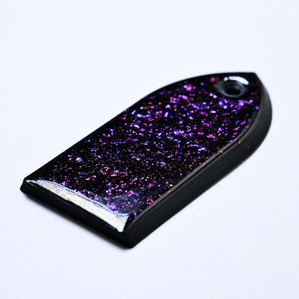 Custom ESP M-II Truss Rod Cover - Colorshifting Flakes truss rod covers from Ploutone