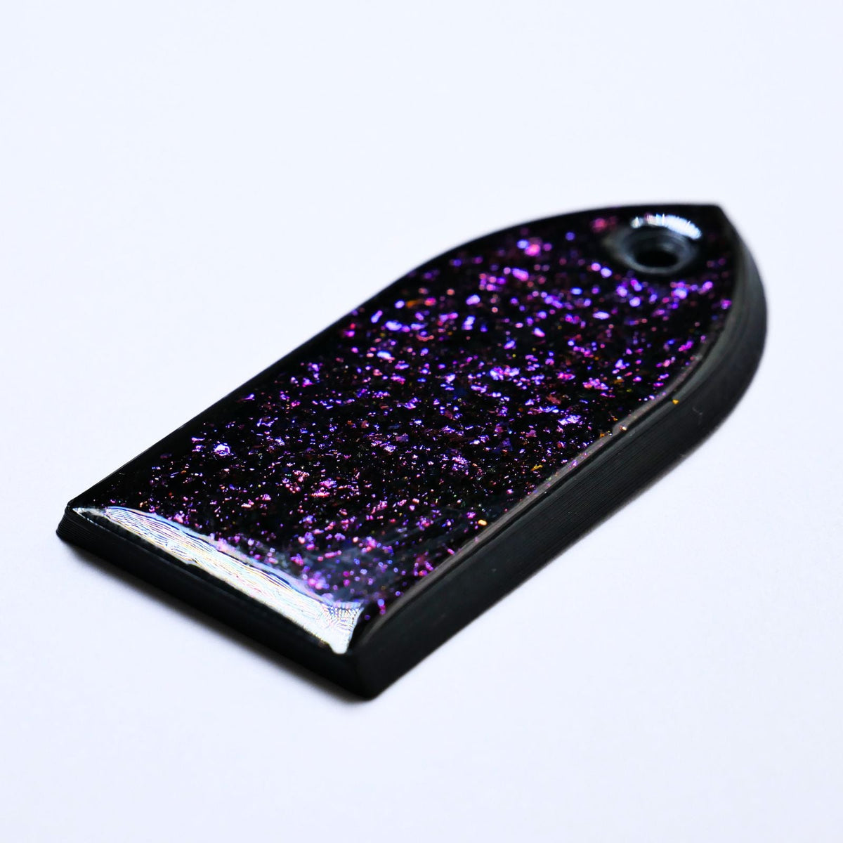 Custom ESP M-II Truss Rod Cover - Colorshifting Flakes truss rod covers from Ploutone