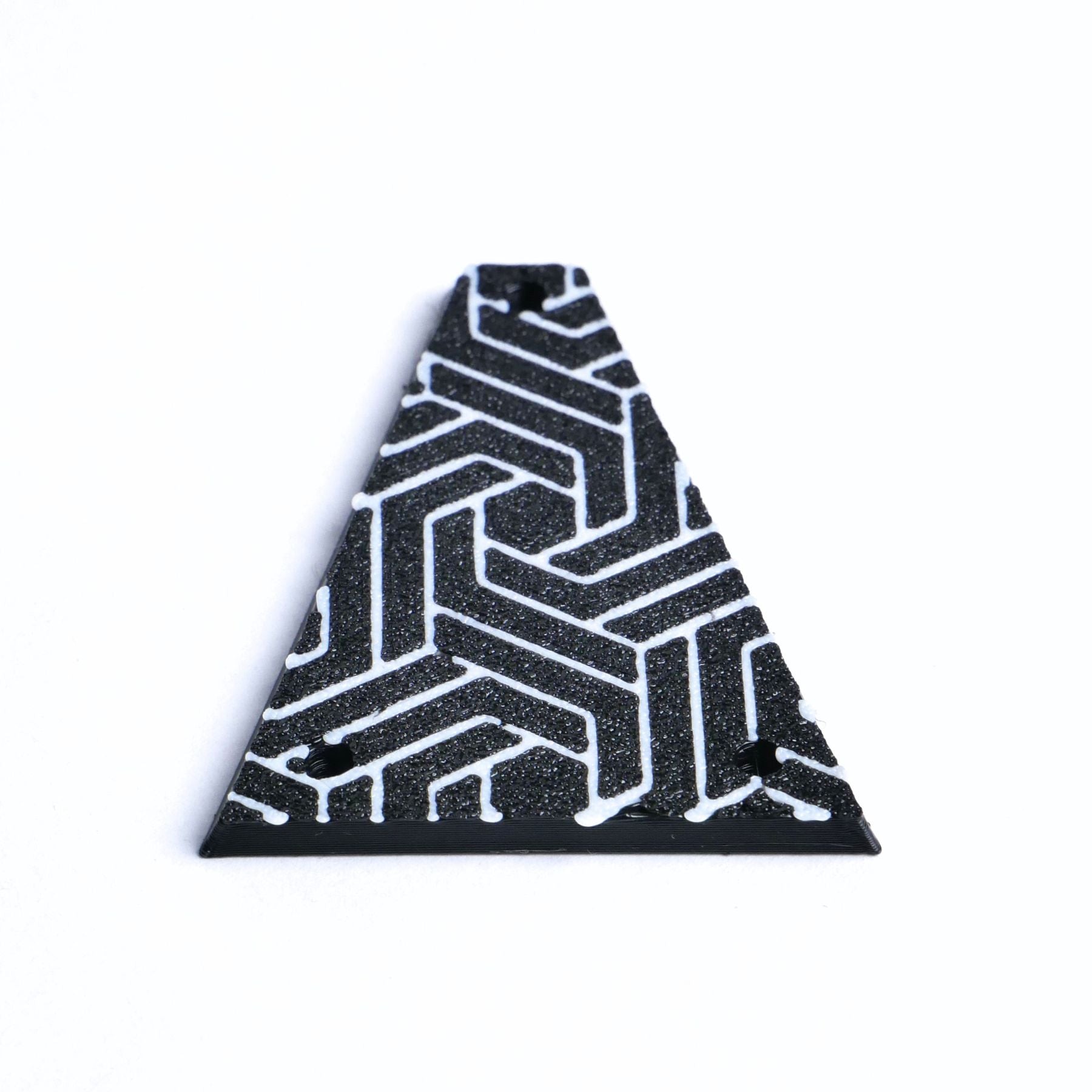 Custom Jackson/ Charvel Truss Rod Cover – "Fractal Flow" (Black & White) - Ploutone