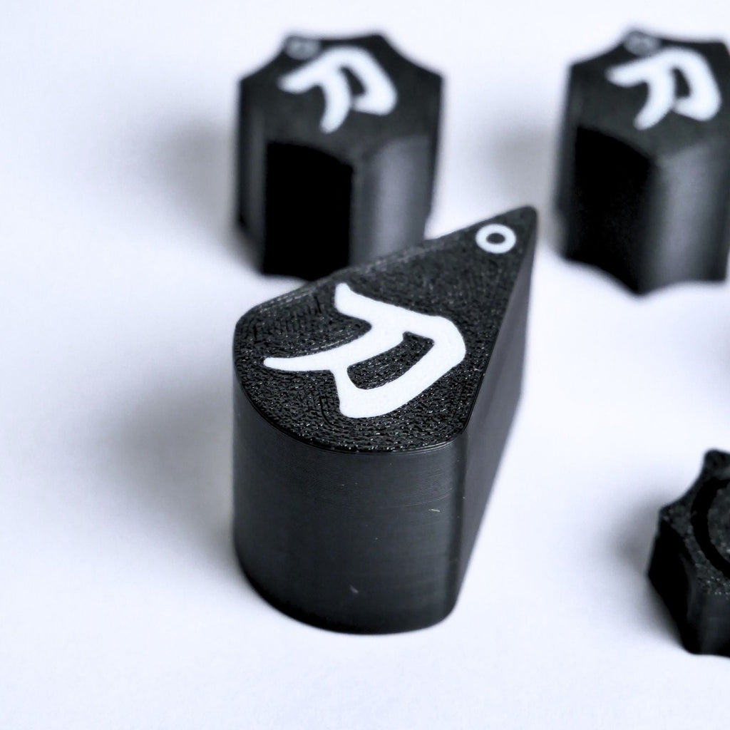 Custom Boss Katana Knobs – Black Fluted (Full Sets for 50, 100, Artist) - Ploutone
