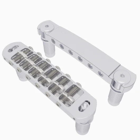 Hipshot 6-String Tone-A-Matic Wraparound Bridge - Gibson® & Epiphone® Replacement Chrome - Ploutone