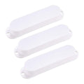 Stratocaster Single Coil Pickup Cover Set (No Holes) - White 3 Pcs - Ploutone