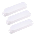 Stratocaster Single Coil Pickup Cover Set (No Holes) - White 3 Pcs - Ploutone