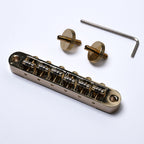 Tune-O-Matic Roller Bridge for Les Paul (M4 Posts) - Chrome/Gold/Black - Ploutone