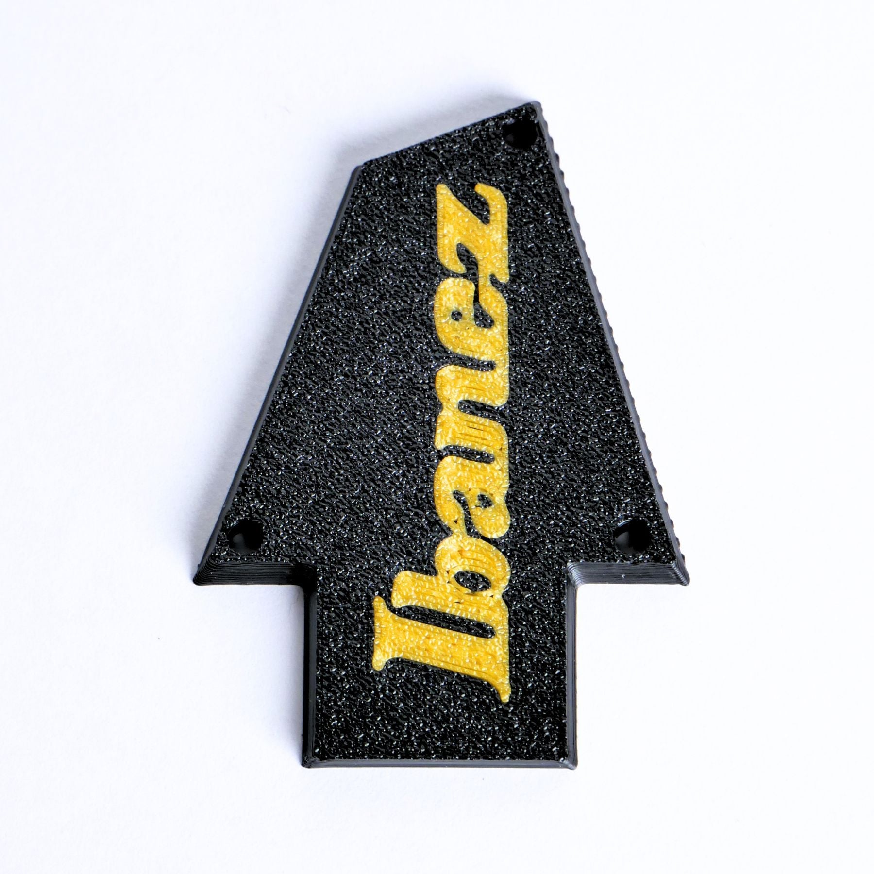 Custom Ibanez Truss Rod Cover for RG & JEM – Classic Logo (Gold & Black) - Ploutone