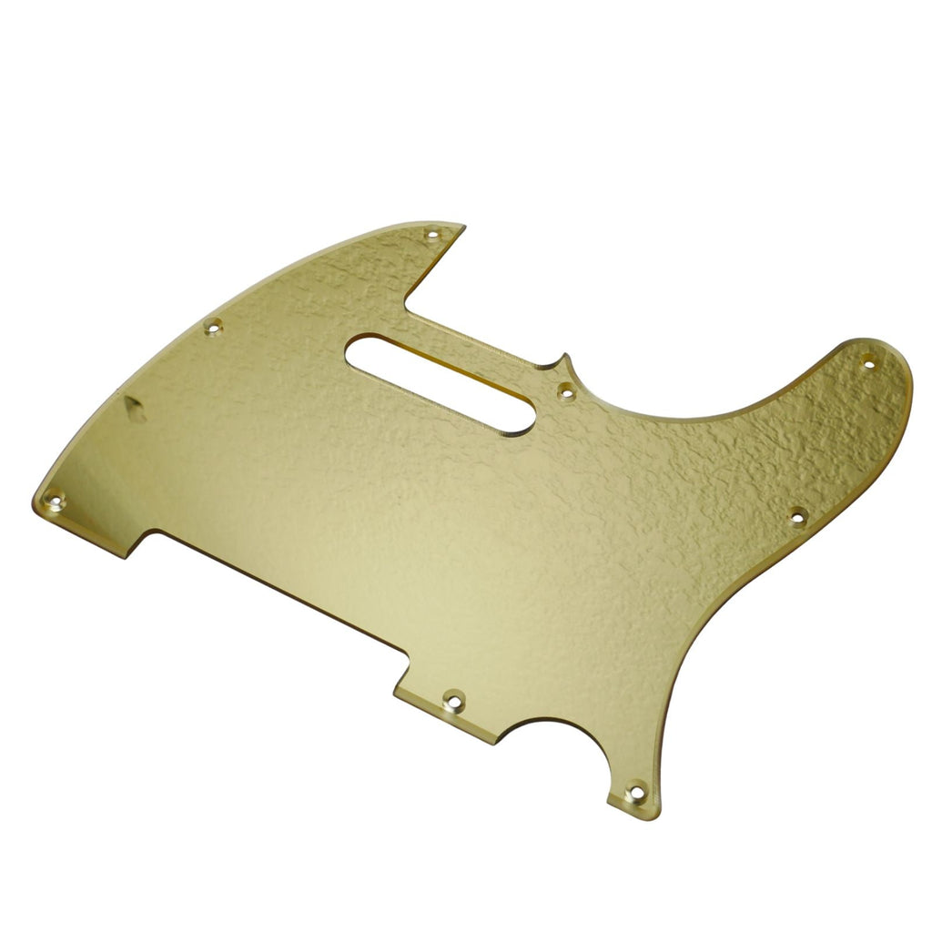 8-Hole Telecaster Pickguard - 1-Ply Gold Mirror Acrylic - Ploutone