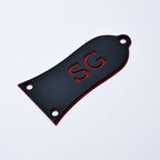 Custom Epiphone SG Truss Rod Cover - SG Letters Black & Red - Ploutone