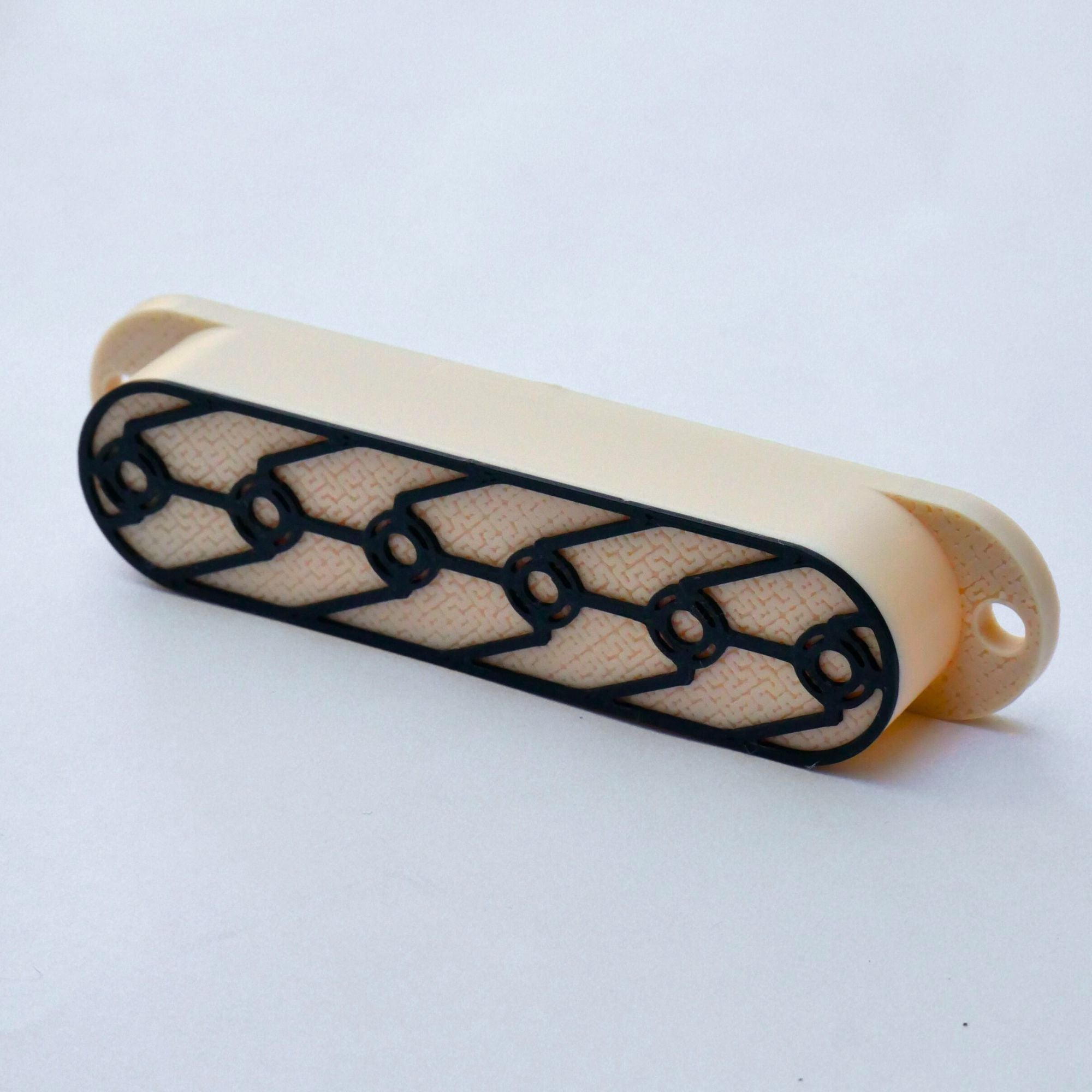 Custom Single Coil Strat Pickup Covers (No Holes) Set of 3 - Cream - Ploutone
