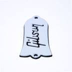 Custom Gibson Les Paul Truss Rod Cover - Gibson Logo (White & Black) - Ploutone