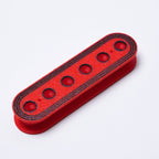 Custom ABS Humbucker Pickup Bobbins, Deco Style, 50mm/52mm Pole Spacing - Slug Side, Screw Side & Sets Red - Ploutone