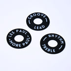 Custom Les Paul Poker Chip Guitar Toggle Switch Plate - Black - Ploutone