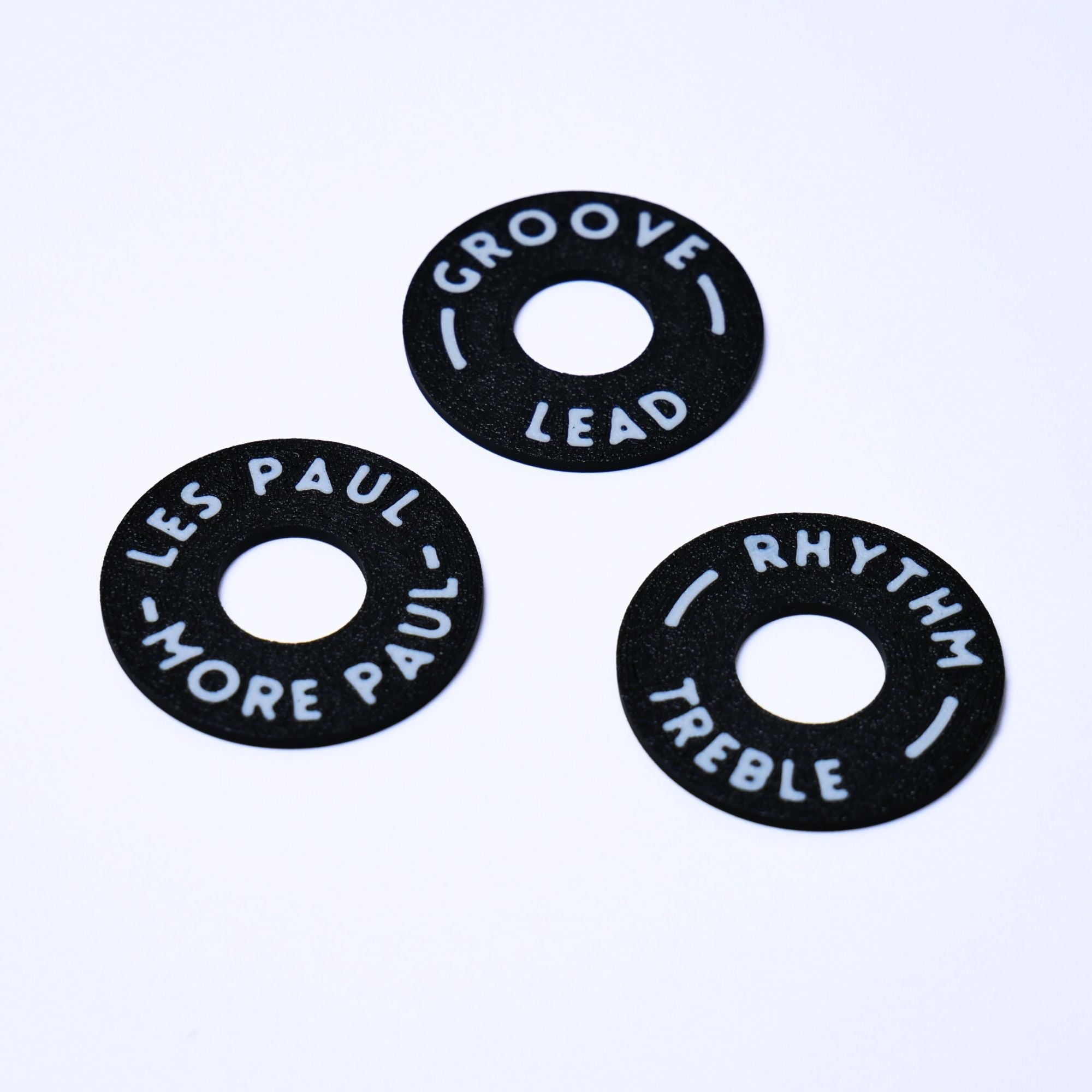 Custom Les Paul Poker Chip Guitar Toggle Switch Plate - Black - Ploutone