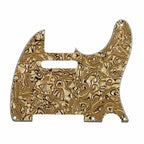 5-Hole ’52 Telecaster Pickguard for Fender Tele - 30+ Colors 4-Ply Brown Shell - Ploutone